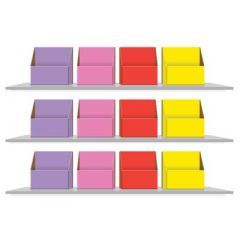 Colour Coded Storage Boxes for Reception Book Bands